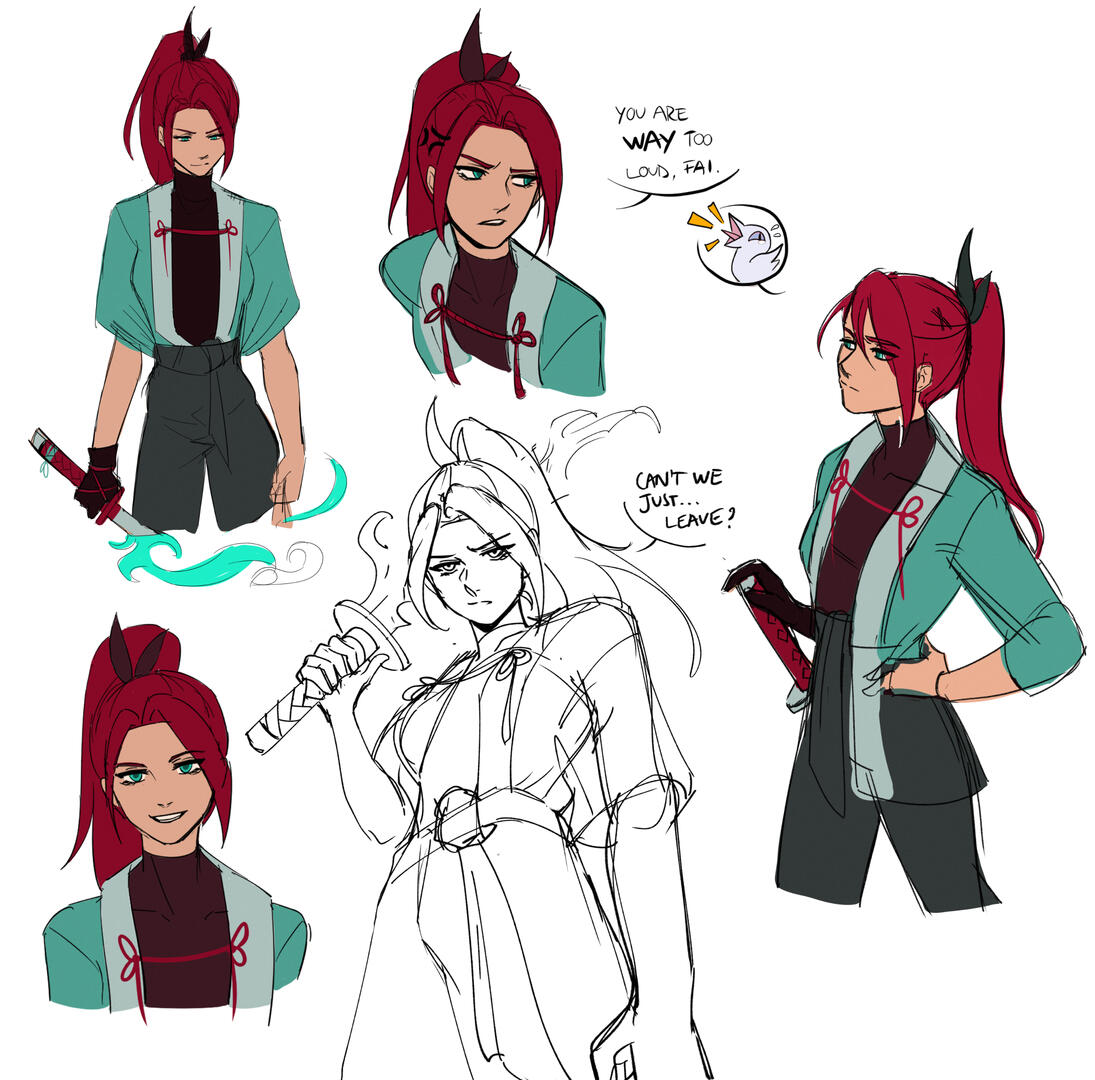 Original character - Crimson sketches